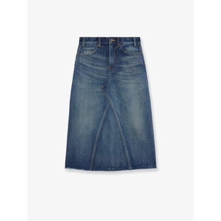 Denim midi skirt