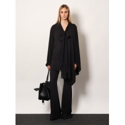Viscose trousers with flared bottom
