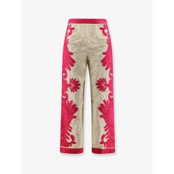 Linen and viscose blend trousers