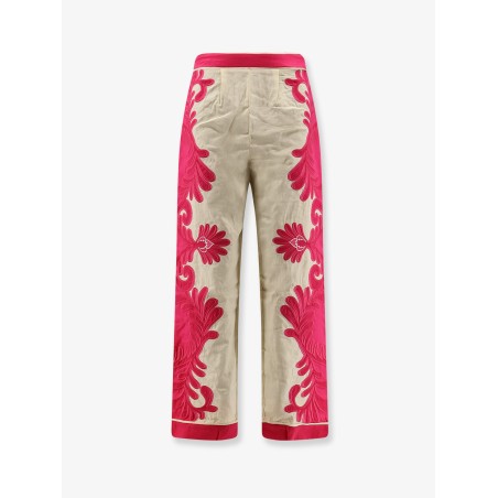 Linen and viscose blend trousers