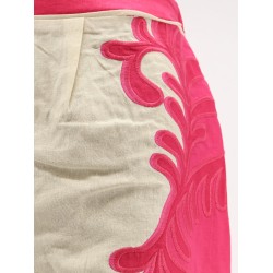 Linen and viscose blend trousers