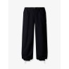 Nylon trousers with front logo patch