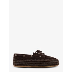 Penelope suede and raffia loafers