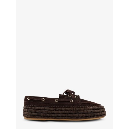 Penelope suede and raffia loafers