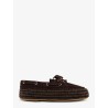 Penelope suede and raffia loafers