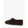 Penelope suede and raffia loafers
