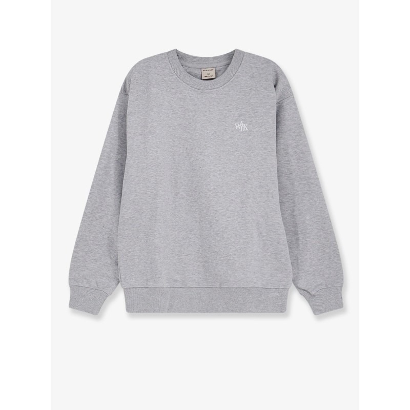 Cotton sweatshirt with front embroidered logo