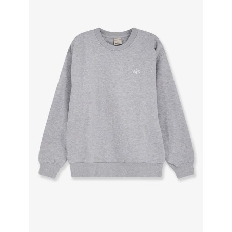 Cotton sweatshirt with front embroidered logo
