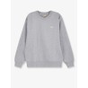 Cotton sweatshirt with front embroidered logo
