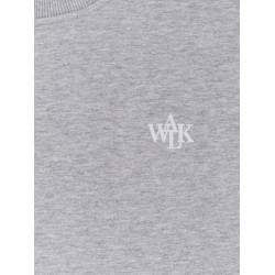 Cotton sweatshirt with front embroidered logo