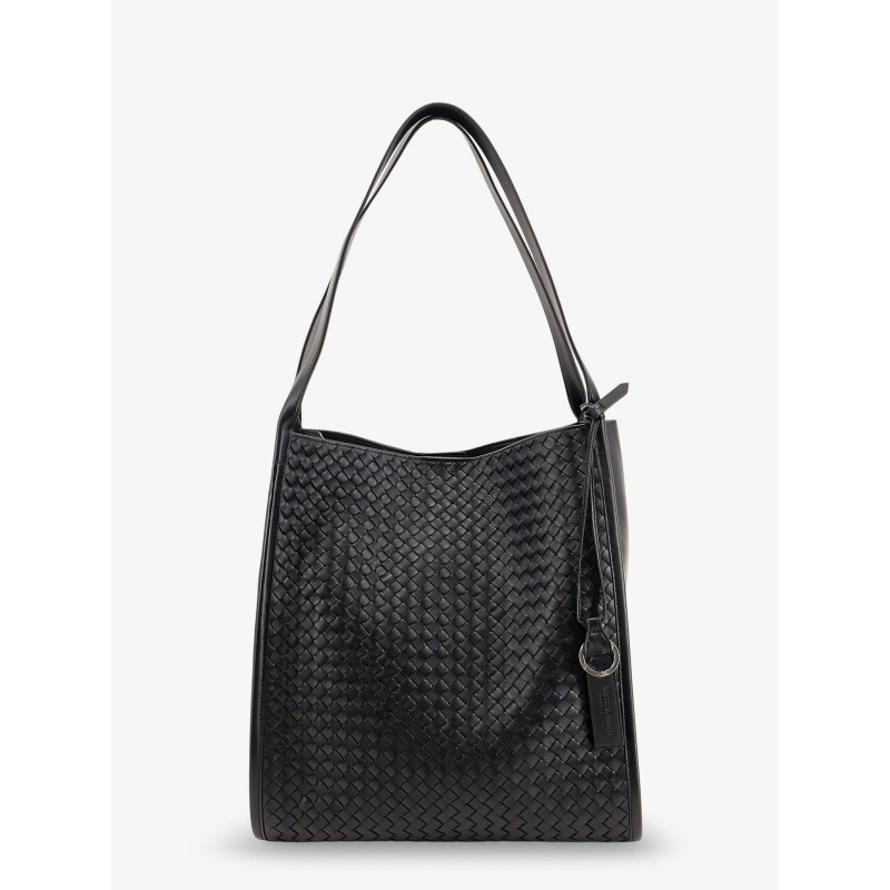 Corriere leather shoulder bag with Intrecciato pattern