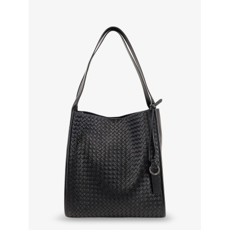 Corriere leather shoulder bag with Intrecciato pattern
