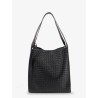 Corriere leather shoulder bag with Intrecciato pattern