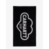 Cotton beach towel with front logo print