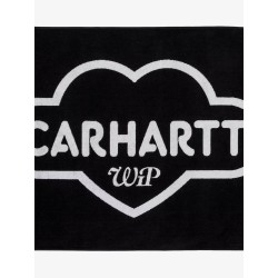 Cotton beach towel with front logo print