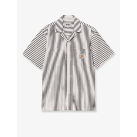 Level cotton blend shirt with striped pattern