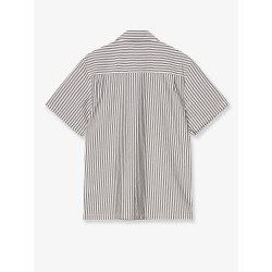 Level cotton blend shirt with striped pattern