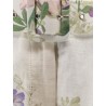 Pansy cotton blend shorts with all-over floral pattern