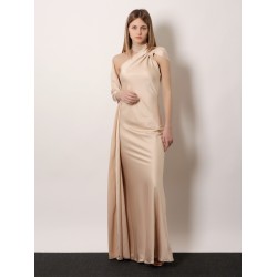 Long dress with satin band