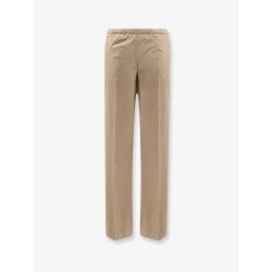 Cotton trousers with logo patch