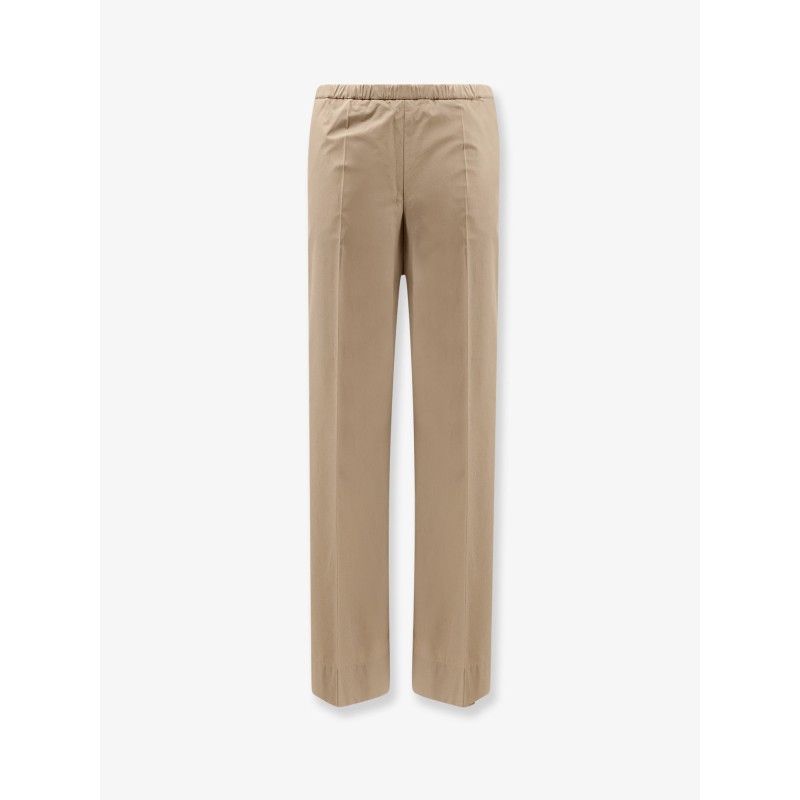 Cotton trousers with logo patch