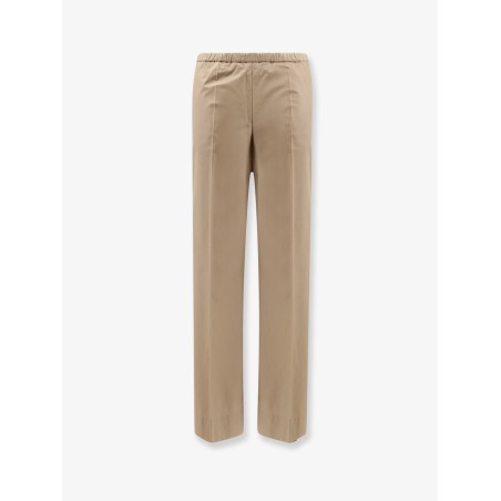 Cotton trousers with logo patch