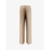 Cotton trousers with logo patch