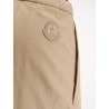 Cotton trousers with logo patch