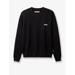 Cotton sweater with front logo print