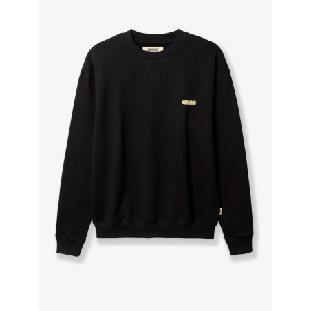 Cotton sweater with front logo print