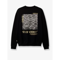 Cotton sweater with front logo print