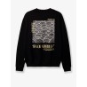 Cotton sweater with front logo print