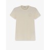 Cotton T-shirt with flocked logo on the front