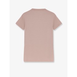 Cotton T-shirt with flocked logo on the front