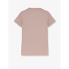Cotton T-shirt with flocked logo on the front