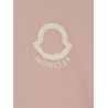 Cotton T-shirt with flocked logo on the front