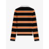 Cotton polo shirt with striped pattern