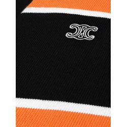 Cotton polo shirt with striped pattern