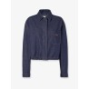 Denim jacket with front embroidered logo