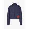 Denim jacket with front embroidered logo