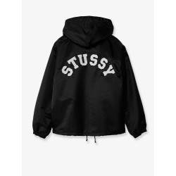 Nylon jacket with back lettering logo