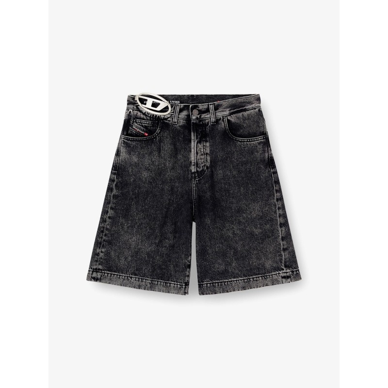 DE-SIRE-SHORT- S2 black denim bermuda shorts