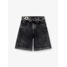 DE-SIRE-SHORT- S2 black denim bermuda shorts