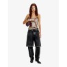 DE-SIRE-SHORT- S2 black denim bermuda shorts