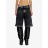 DE-SIRE-SHORT- S2 black denim bermuda shorts