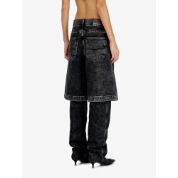DE-SIRE-SHORT- S2 black denim bermuda shorts
