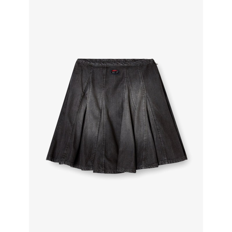 DE-SPIKI-S short denim skirt with washed-out effect
