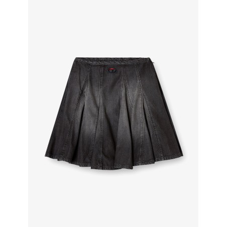 DE-SPIKI-S short denim skirt with washed-out effect