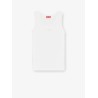 Slim fit ribbed tank top with metal Oval D