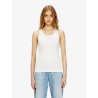 Slim fit ribbed tank top with metal Oval D